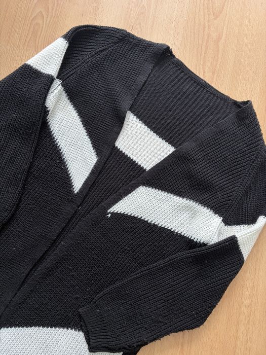 Kardigan narzutka sweter z paskami L 40