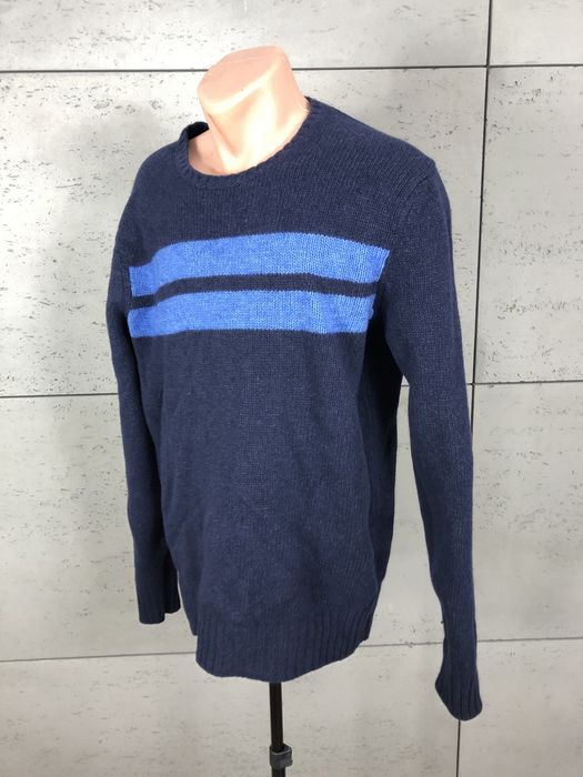 Gap roz. XL męski granatowy sweter wełniny