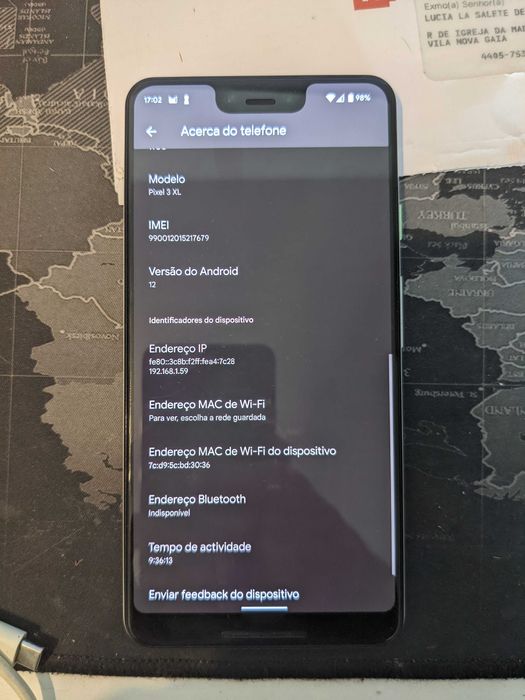 Telemovel Google Pixel 3 xl com bateria nova