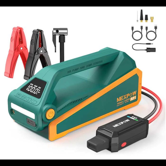 D17- Profissional 4000A jumpstarter 4 compressor de ar de 150 PSI