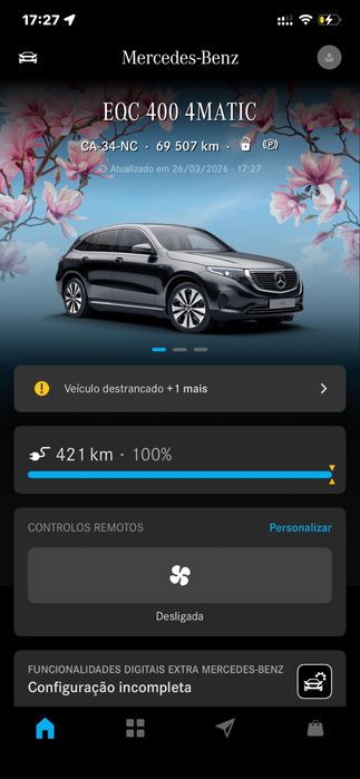 Mercedes EQC400 75mil kms IVA dedutível SOH 98,38%