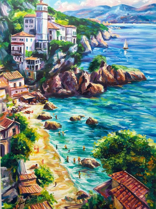 Pintura a óleo “Paisaje marino” (Yunieski)