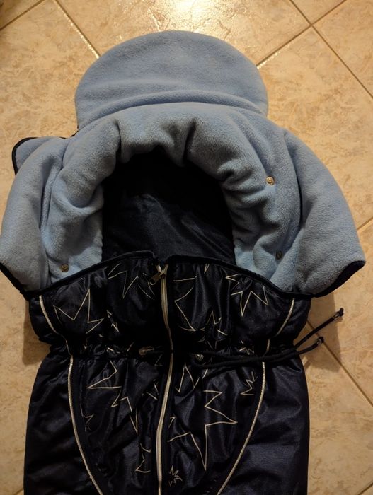 Śpiwór śpiworek zimowy do wózka na sanki jak nowy