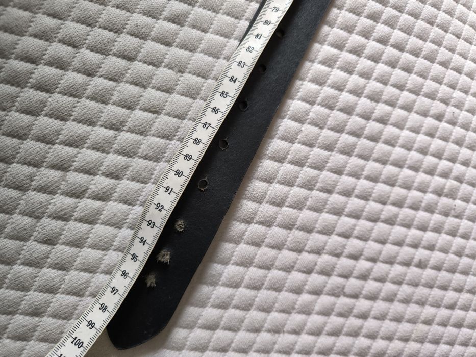 Pasek damski czarny z błyszczącą klamrą Pracę pokój pacyfka S skóra