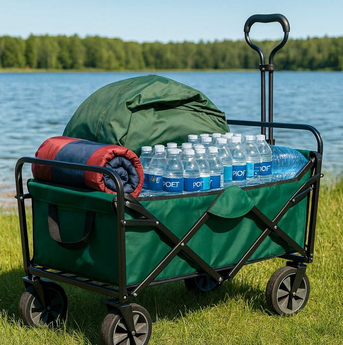 2w1 Mocny XXL 145L Wózek Wędkarski Turystyczny Transportowy + Gratis