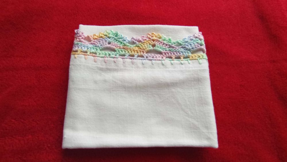 Pano de Cozinha barrado crochê