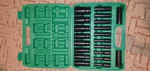 NOWY zestaw nasadek HARTOWANYCH udarowych 1/2 cala 8–32 mm w walizce
