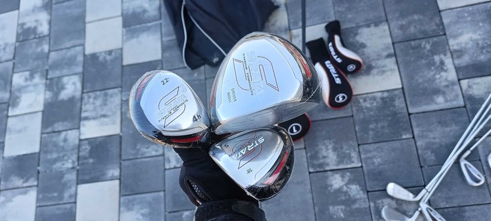 STRATA zestaw golfowy komplet do golfa kije + torba męski