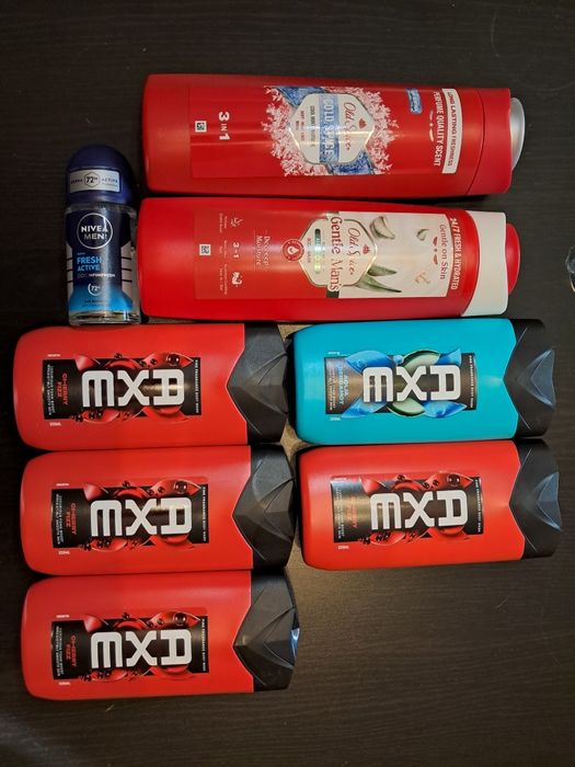 Zestaw męskich kosmetyków Old Spice, Axe, Nivea - 8 sztuk