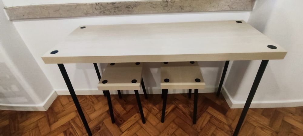 Conjunto de mesa de cozinha FRIDNÄScom 2 bancos Ikea