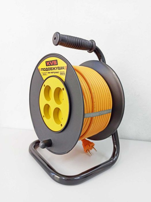 Удлинители на катушке, на 4 розетки, 3,5кВт - 25м, 30м, 40м, 50м