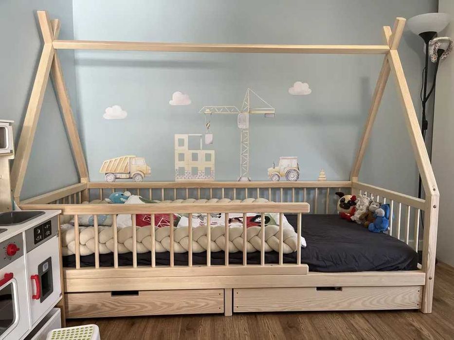 Łóżko Domek dziecięce drewniane