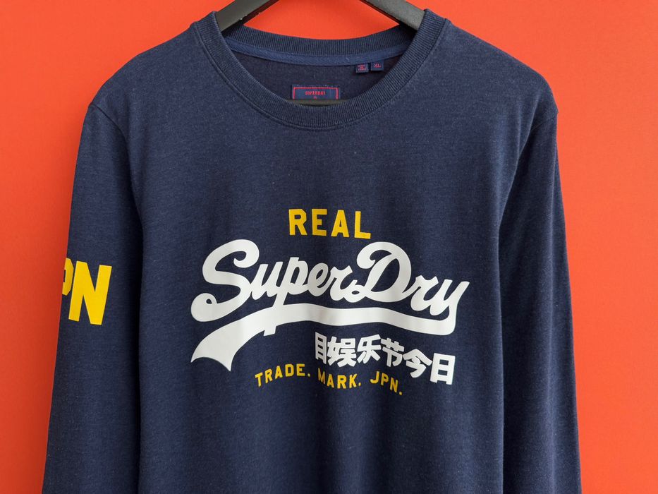SUPERDRY Оригінал чоловіча кофта футболка з довгим рукавом лонгслів розмір XL