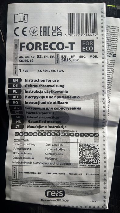 Spodnie robocze marki REJS rozmiar 52