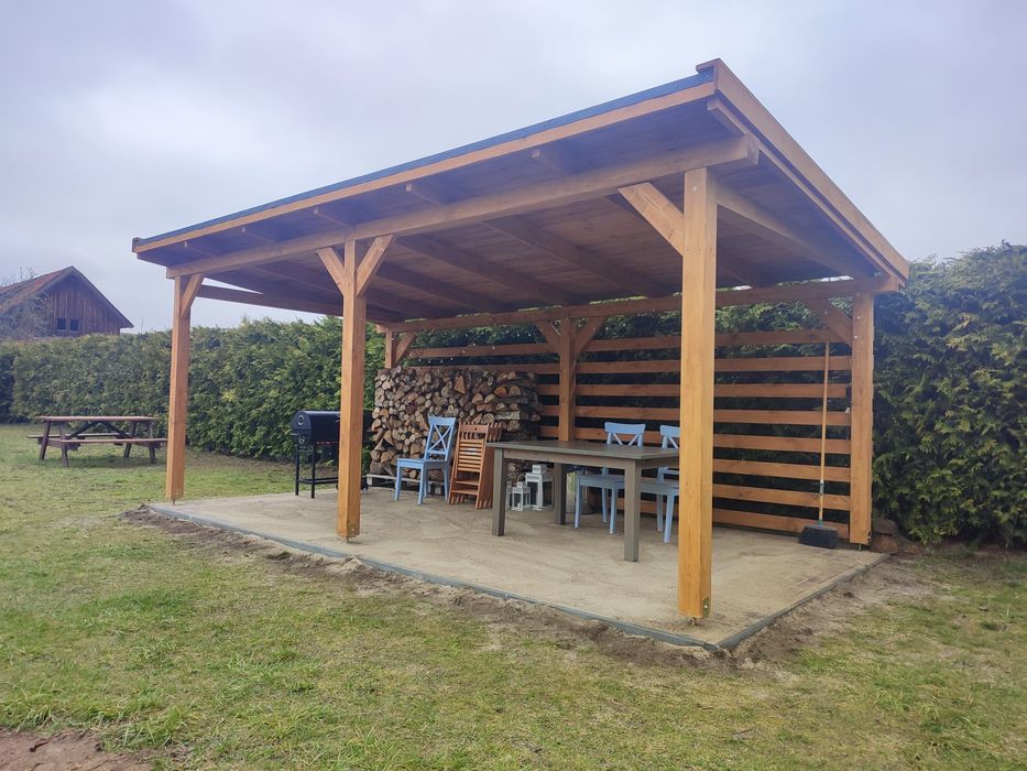 Wiata taras garażowa samochodowa ogrodowa altana drewniana