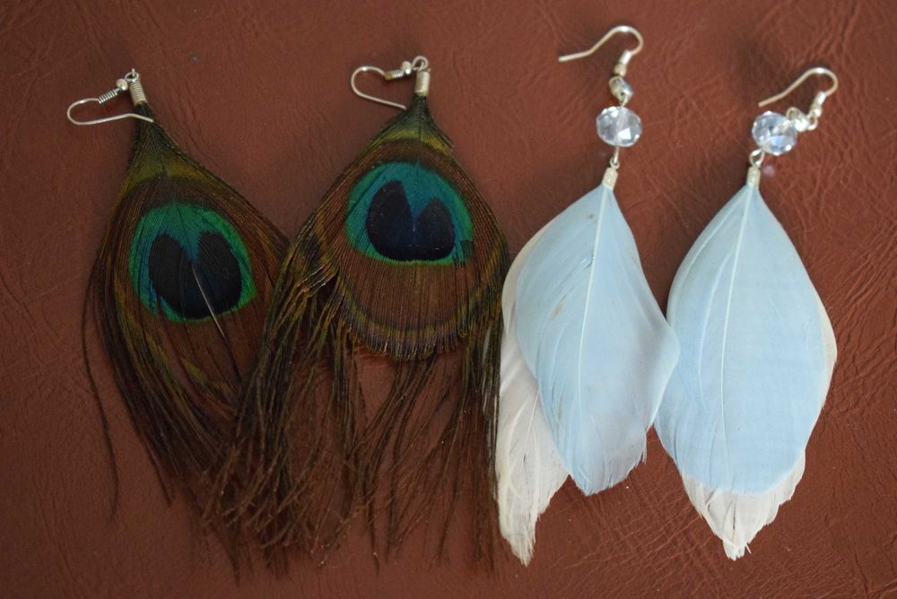 Kolczyki - ,,Pawie oczko '' plus drugie gratis.