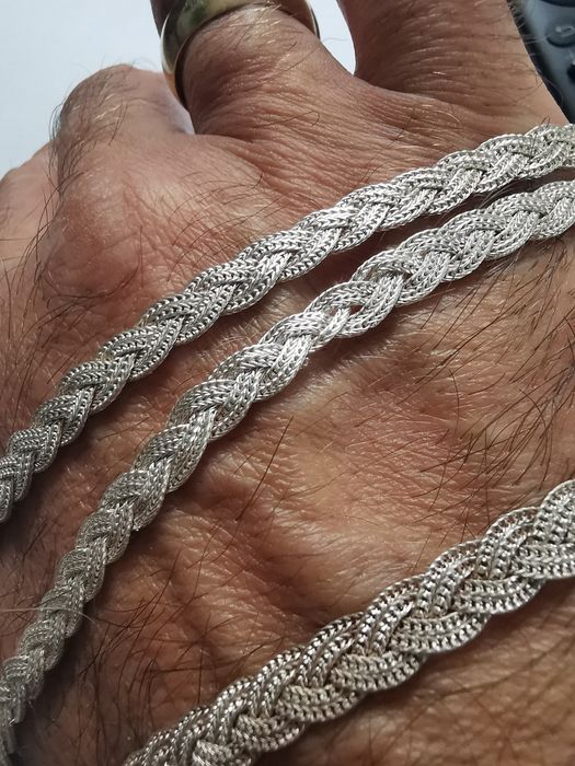 Srebrny damski  łańcuszek i bransoleta 925