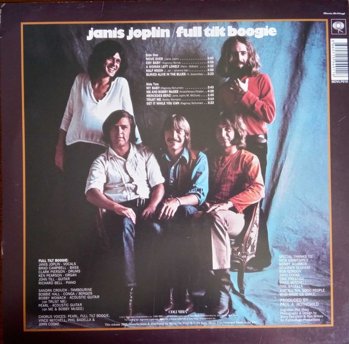 Janis Joplin	- - - - -	Pearl	- - - - -	LP