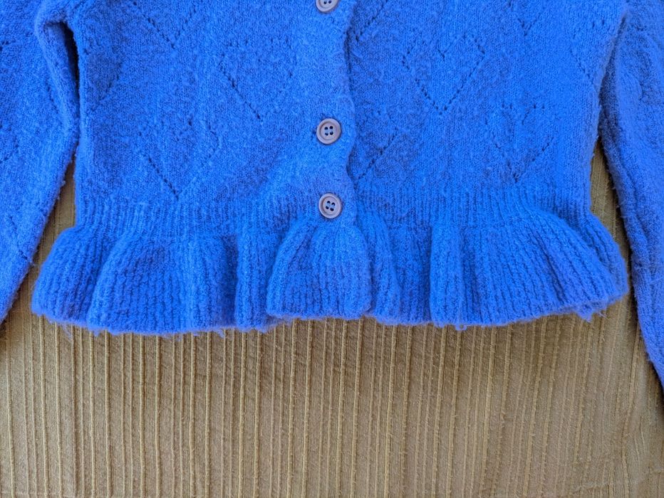 Casaco Malha Menina Azul, 6 Anos