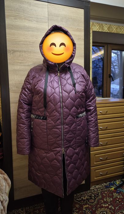 Зимова куртка-пальто батальний розмір