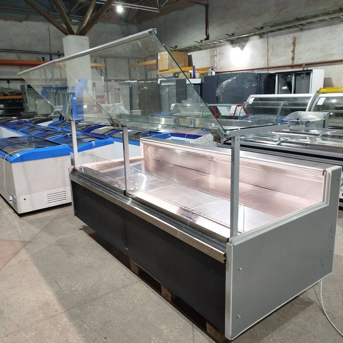 HiT LiNE Витрина Холод Универс МИССУРИ -5+5 НЕРЖ. 2.5 метр. Гидролифты