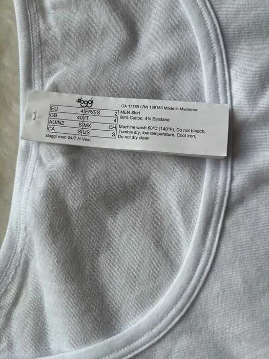 Sloggi by Triumph biała podkoszulka bawełniana rozmiar S 24/7 H Vest
