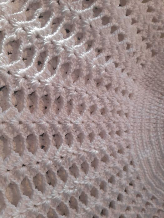 Naperon vintage renda, crochet, diâmetro 50cm, nunca usado