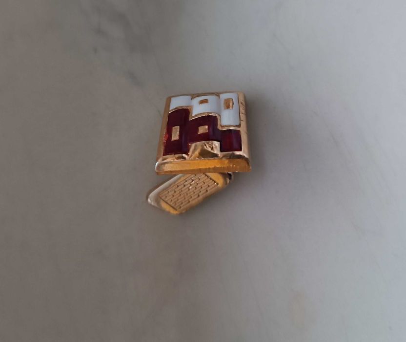 Spinki męskie do mankietów Spinki do mankietów stan b.db bordo biały