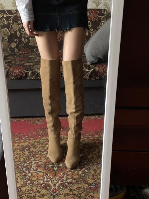 Aldo ботфорди, натуральна замша