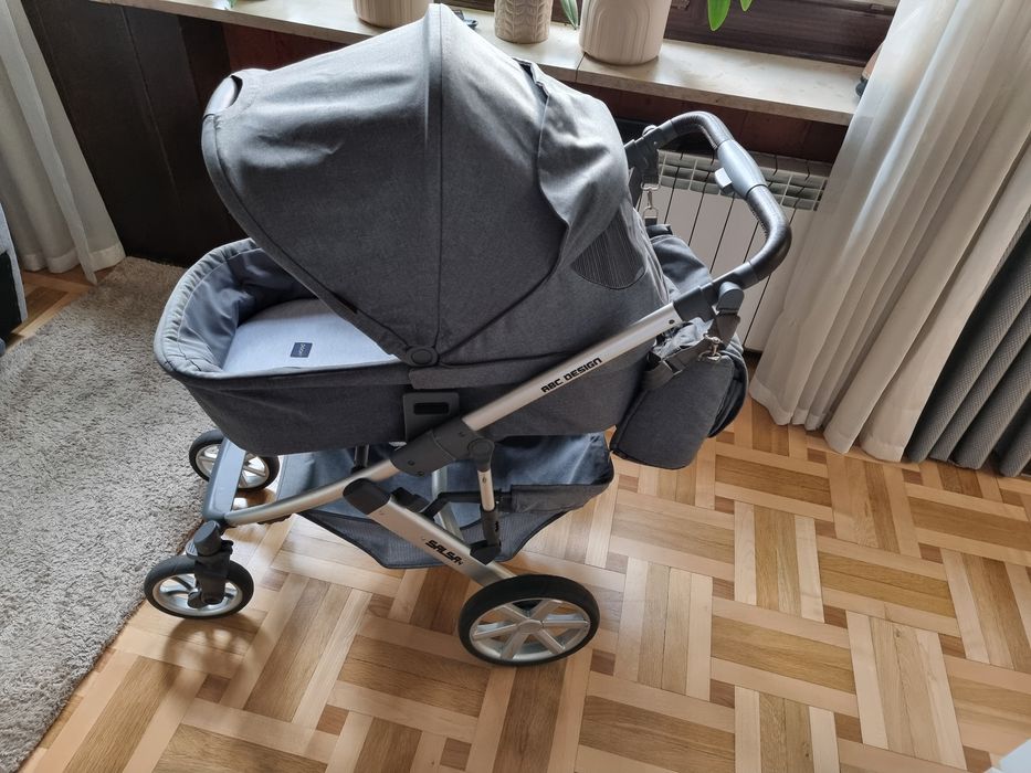 Wózek ABC salsa 4 (gondola, spacerówka i adaptery) + akcesoria