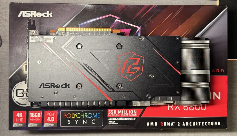 Видеокарта Asrock RX 6800 16gb Phantom Gaming Идеальная ОБМЕН