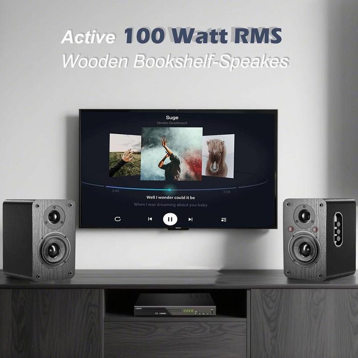 Колонки LONPOO LP-42X з Bluetooth 100 Вт, Hi-Fi звук, USB/HDMI ARC