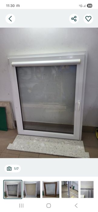 Okno z demontażu 117 x143 cm z parapetem