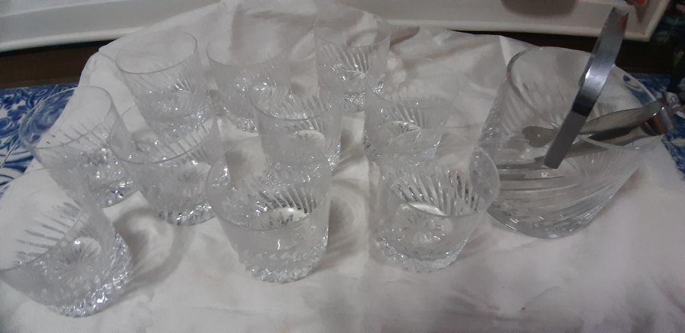 9 copos de wisky + balde gelo cistal Atlantis