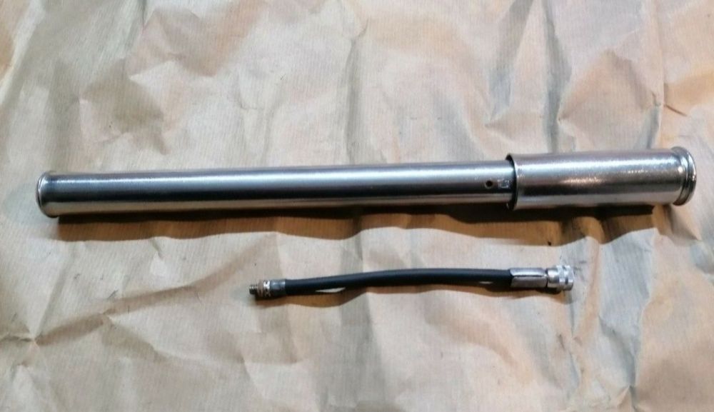 Pompka 32cm romet prl oryginał z epoki motorynka chrom