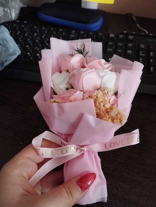 Міні букет троянди з мила