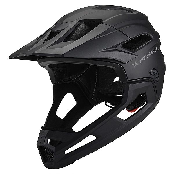 Kask rowerowy fullface Wozinsky z osłoną szczęki i odpinanym daszkiem
