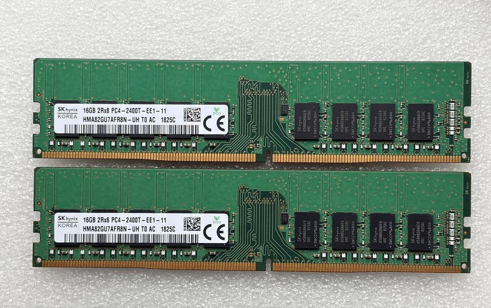 32GB (2x16GB) ECC, UDIMM, DDR4, 2400MHz, HMA82GU7AFR8N - UH