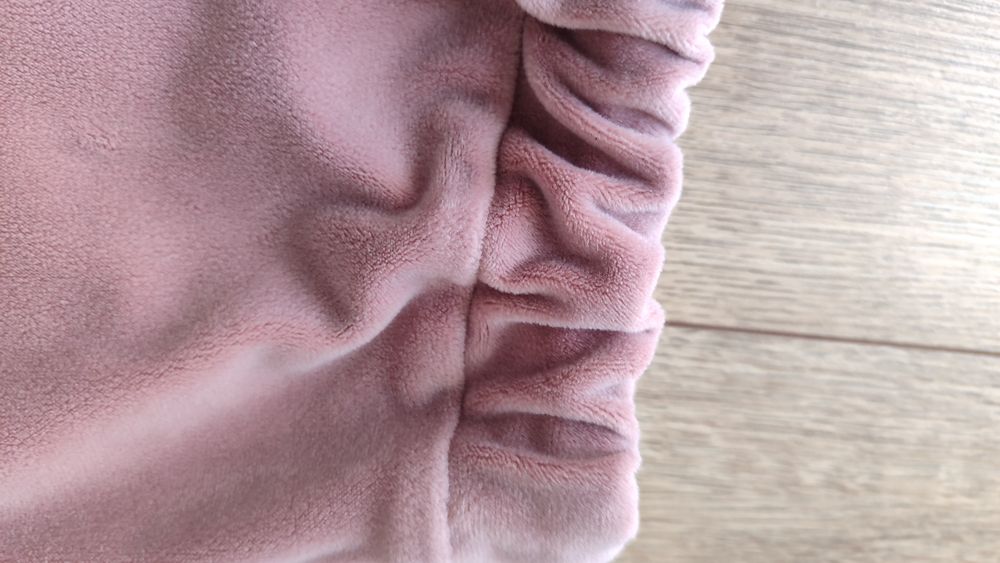 Spodnie welurowe dresowe brudny róż 116 Dream Dress pluszowe