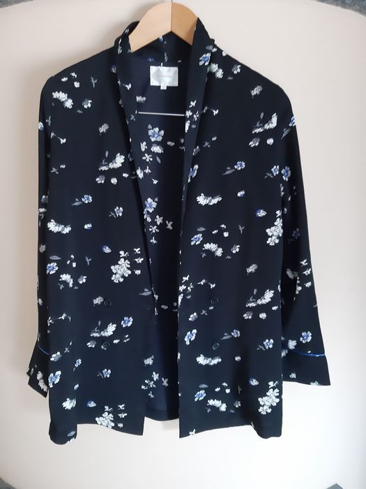 Żakiet narzutka S grace & mila granat bluzka bluzeczka tkmaxx elegant