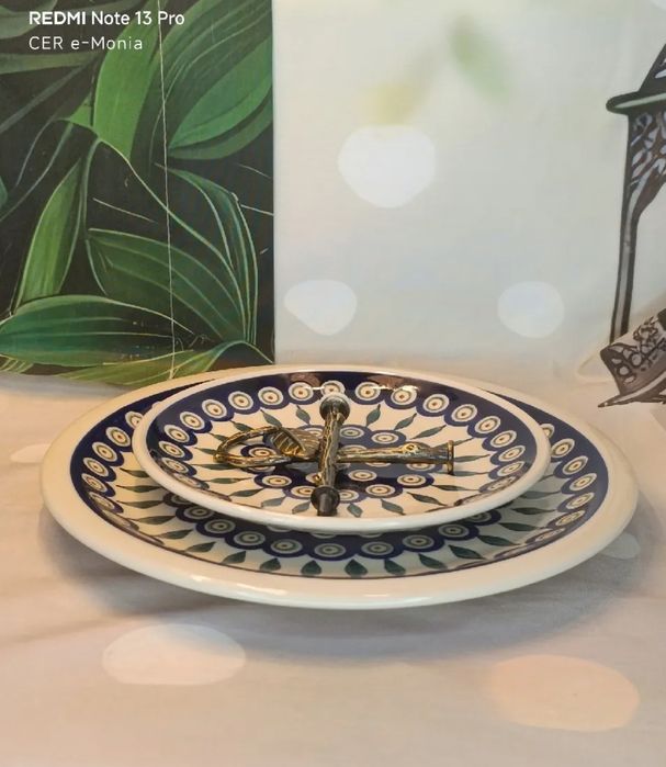 Patera ceramiczna Bolesławiec 2 w 1 27,5 cm ceramika Z.C. Bolesławiec
