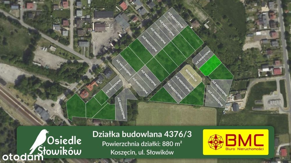 Działka budowlana Koszęcin ul. Słowików 880m2