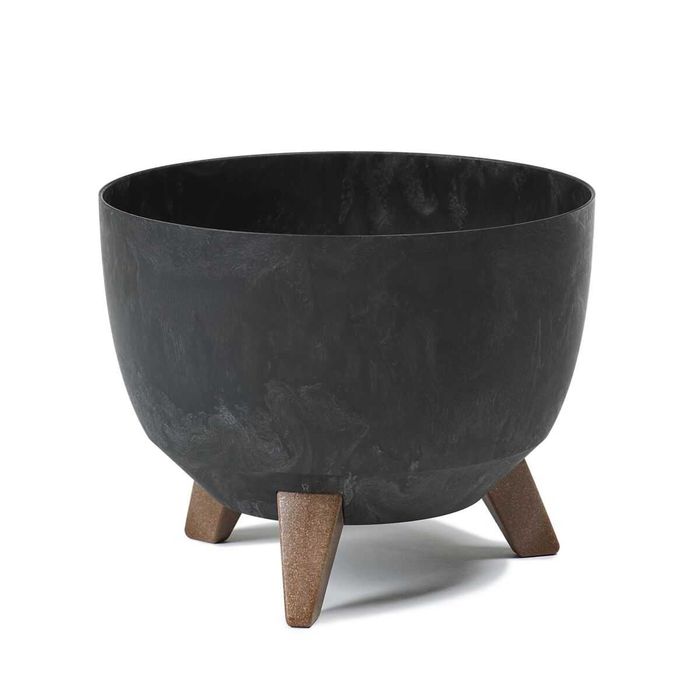 DONICZKA MISA ROMA 24+29+40cm Donica na nóżkach CZARNY- zestaw 3 szt