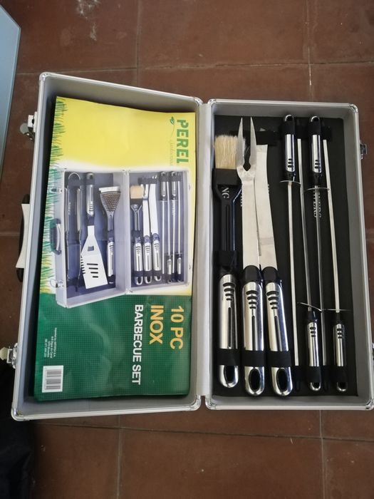 Mala de ferramentas para churrasco