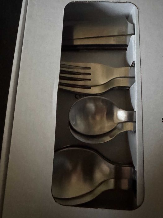 IKEA DOFTSKÖLD komplet sztućców, 24 szt. czarny DOFTSKOLD