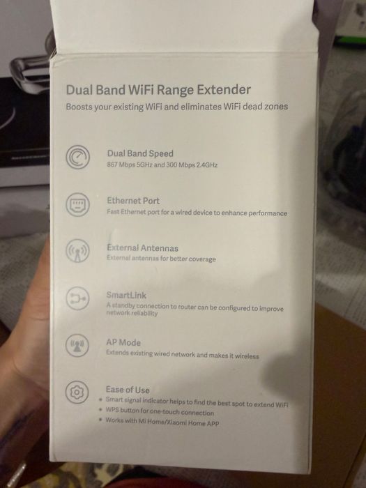 Xiaomi Mi Wifi Range Extender Ac1200 Repetidor de Rede Preto 10 100 Mbit/S
