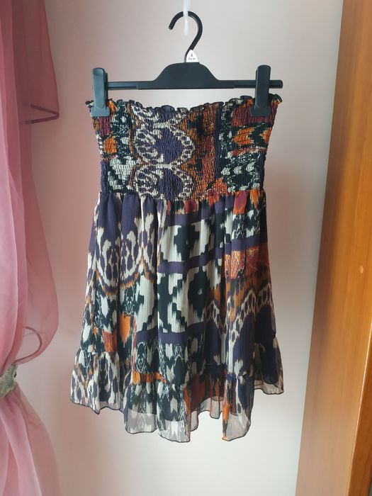 Krótka zwiewna sukienka na lato rozmiar 14 XL ale pasuje na XS 34