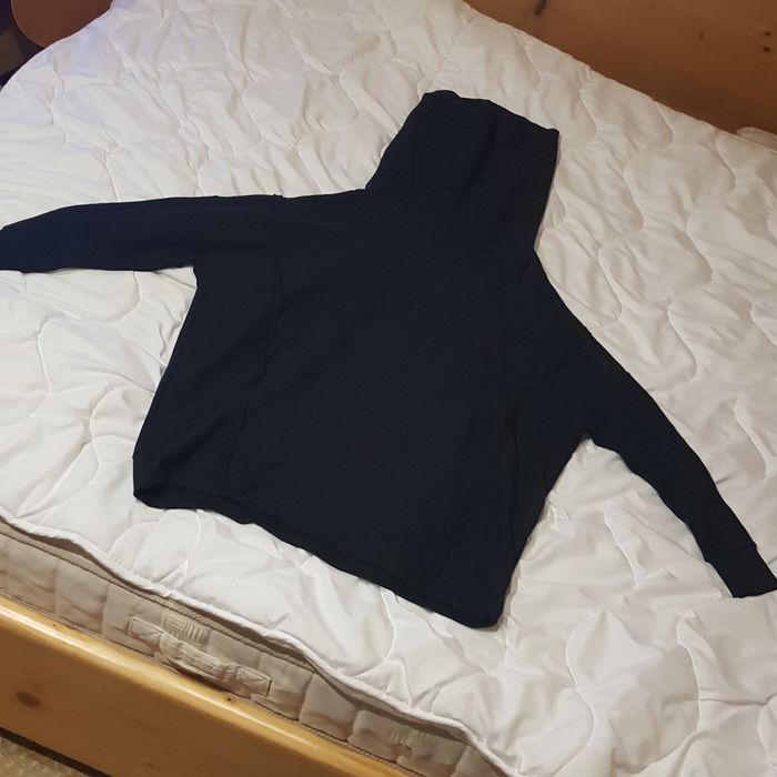 Bluza bluzka ZARA oversize czarna kołnierz jak szalik M