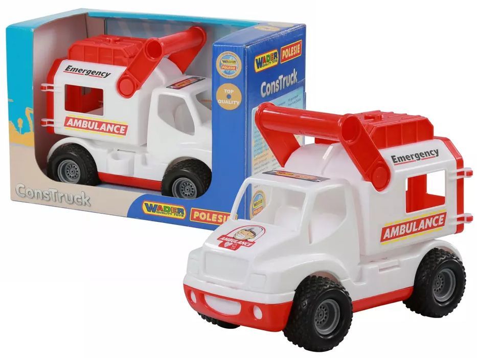 ConsTruck. Ambulans, biały 41913. Leantoys. Nowy Produkt