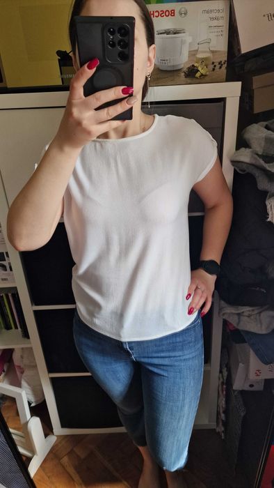 Bluzka klasyczna zwykła luźna XS S Tom Tailor Denim wiskoza